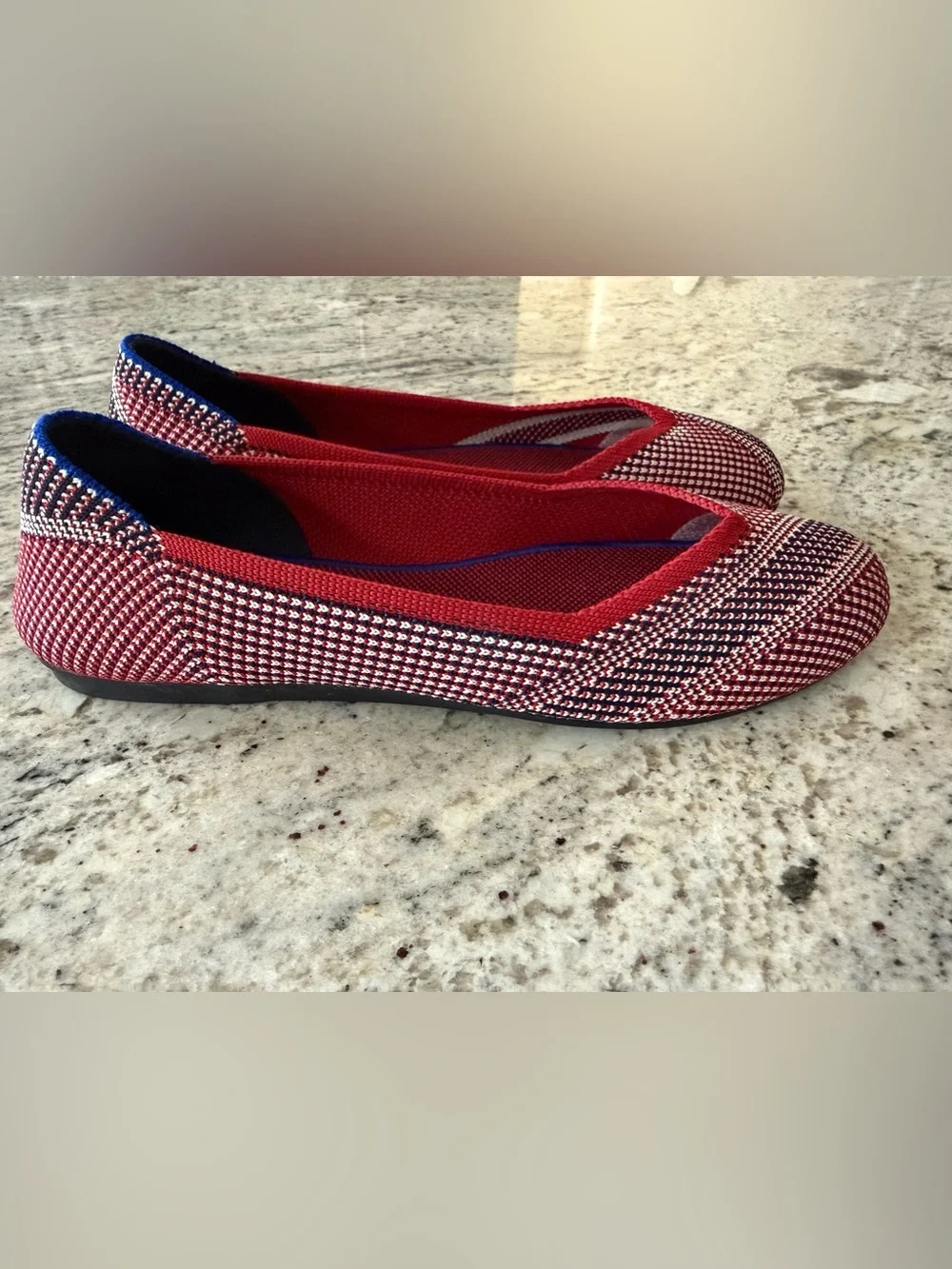 Rothy’s Mirror Stripe Flat Unicorn 🦄 French Girl Chic Sustainable Classic Shoe